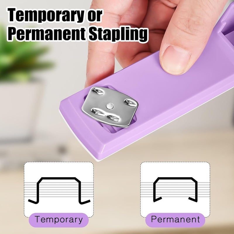 Muxdilu Stapler 25 Sheet Capacity with 1000 Staples and Staple Remover - Staplers for Desk, Non-Slip Office Stapler with Staples for Office, Purple - Image 4